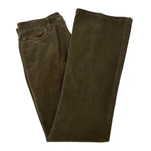 Ralph Lauren Womens Size 10 Corduroy Pants Straight Leg Mid Rise Olive Green